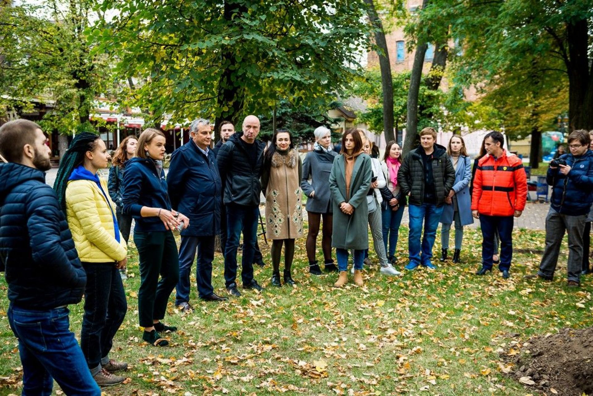 Захід з висадки платанів у парку Європейської площі Вінниці